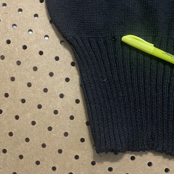 VTG Rutgers Sweater Mens Large Black Letterman Stylized Sportswear Player USA - Picture 6 of 11